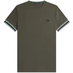 Fred Perry Bold Tipped Piqué T-Shirt - Field Green