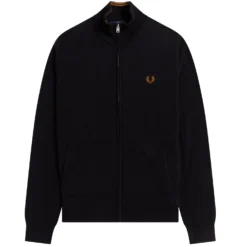 Fred Perry Classic Zip Through Cardigan - Black