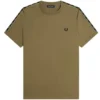 Fred Perry Contrast Tape Ringer T-Shirt - Shaded Stone