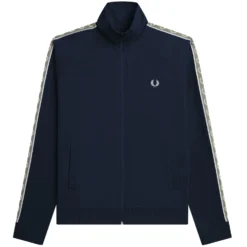 Fred Perry Contrast Tape Track Jacket - Navy