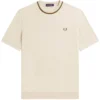 Fred Perry Crew Neck Piqué T-Shirt - Oatmeal