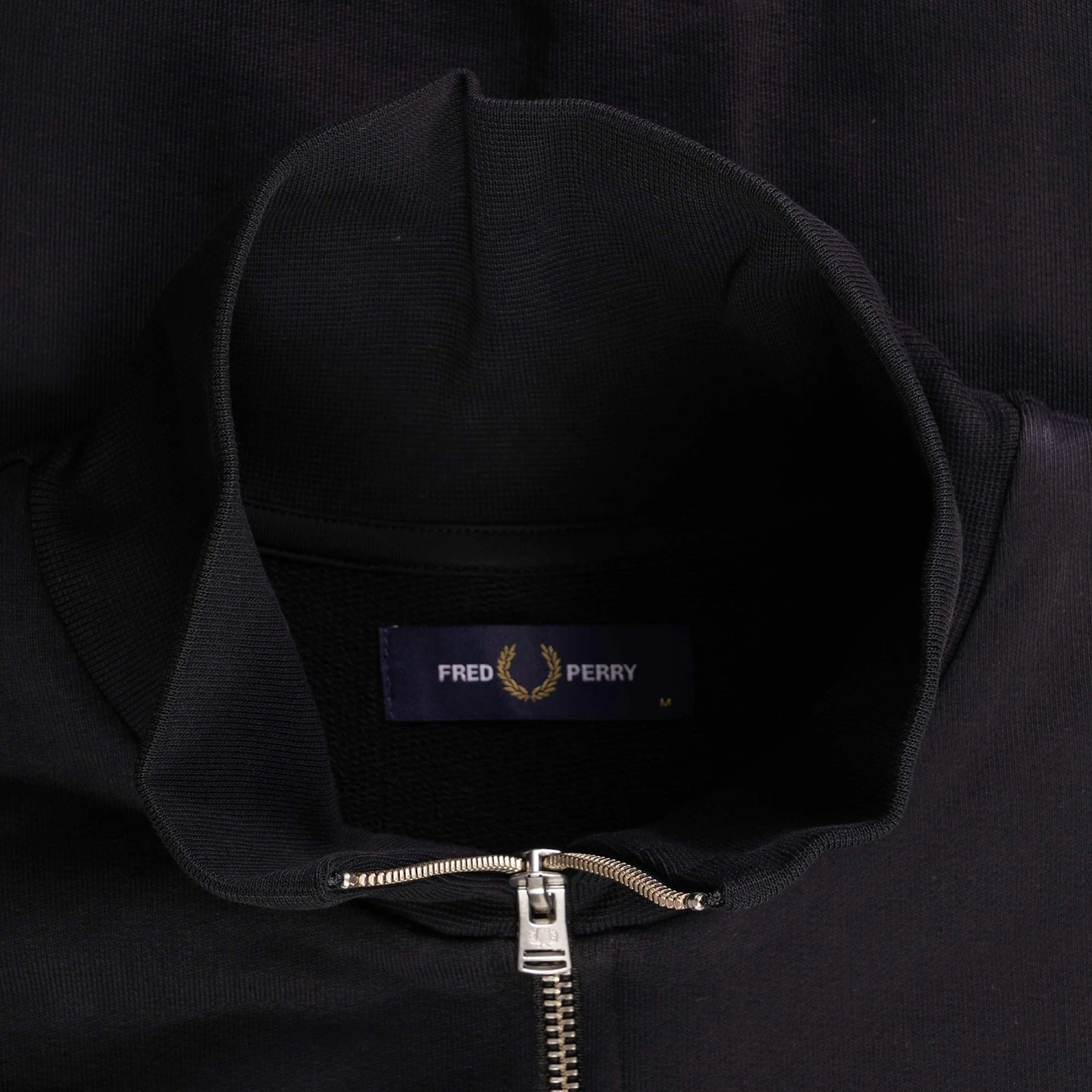 Fred Perry Funnel Neck Track Jacket - Black 2 Fred Perry Funnel Neck Track Jacket - Black - Image 2