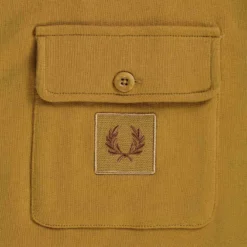 Fred Perry Funnel Neck Track Jacket - Dark Caramel -Lacoste Cloth Shop fred perry funnel neck track jacket dark caramel p59456 878972 image