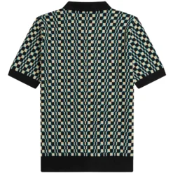 Fred Perry Glitch Chequerboard Knitted Shirt - Oyster 7 Fred Perry Glitch Chequerboard Knitted Shirt - Oyster -Lacoste Cloth Shop fred perry glitch chequerboard knitted shirt oyster p59457 877240 image