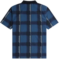 Fred Perry Glitch Tartan Zip Neck Polo Shirt - Midnight Blue 7 Fred Perry Glitch Tartan Zip Neck Polo Shirt - Midnight Blue -Lacoste Cloth Shop fred perry glitch tartan zip neck polo shirt midnight blue p60983 903888 image
