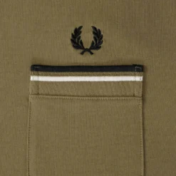 Fred Perry Jersey Pocket T-Shirt - Shaded Stone -Lacoste Cloth Shop fred perry jersey pocket t shirt shaded stone p58271 849551 image