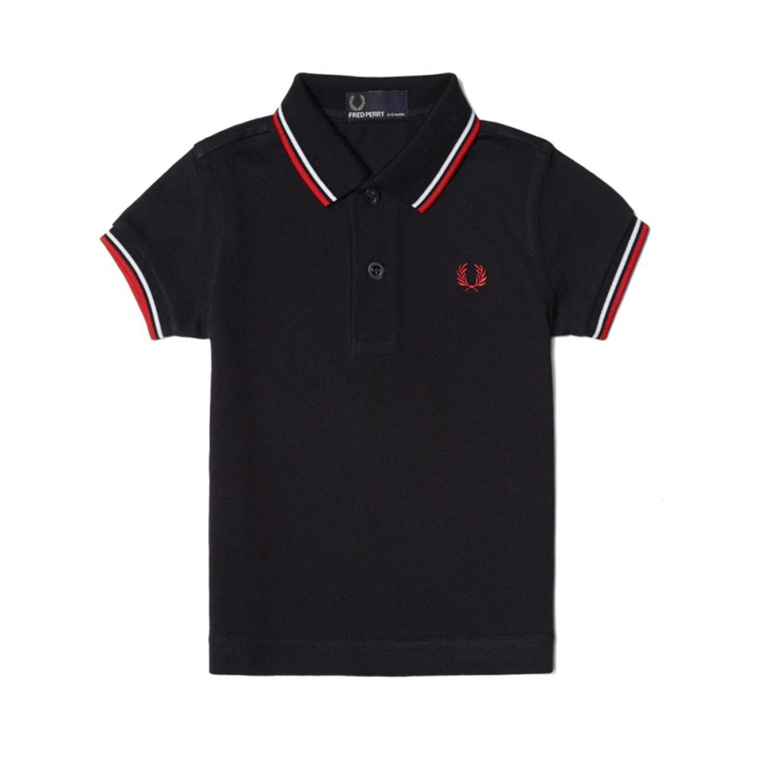 Fred Perry Kids My First Fred Perry Shirt - Navy, White & Red 1 Fred Perry Kids My First Fred Perry Shirt - Navy, White & Red