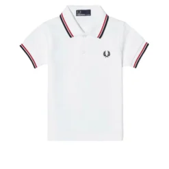 Fred Perry Kids My First Fred Perry Shirt - White, Red & Navy