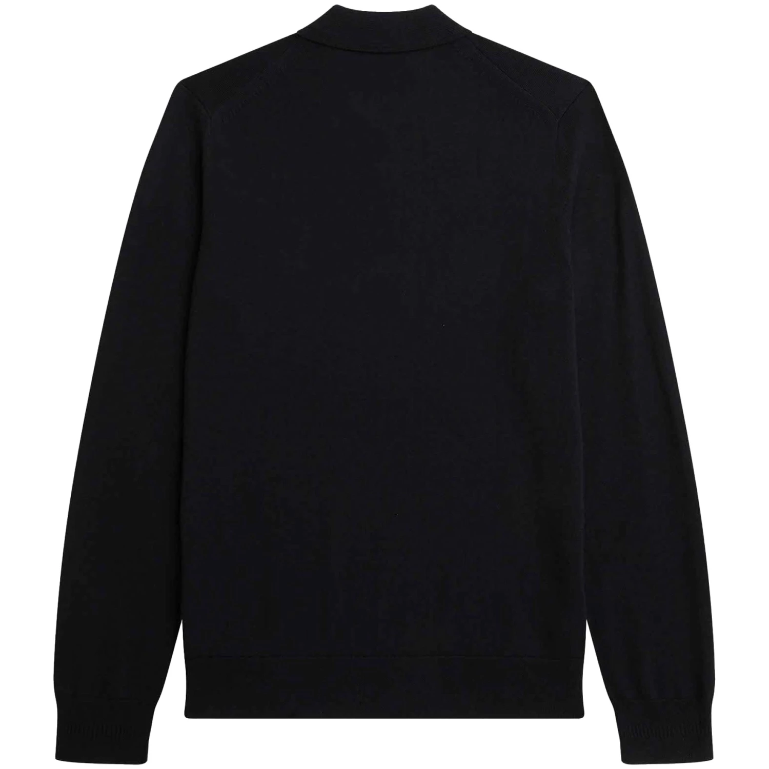 Fred Perry Long Sleeve Knitted Shirt - Black 4 Fred Perry Long Sleeve Knitted Shirt - Black - Image 4