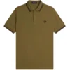 Fred Perry M3600 Polo Shirt - Shaded Stone And Black