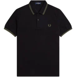 Fred Perry M3600 Twin Tipped Polo Shirt - Black