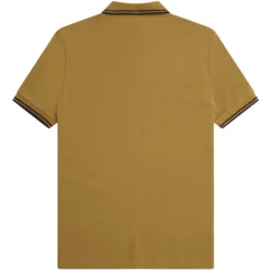 Fred Perry M3600 Twin Tipped Polo Shirt - Dark Caramel -Lacoste Cloth Shop fred perry m3600 twin tipped polo shirt dark caramel p59480 877141 image