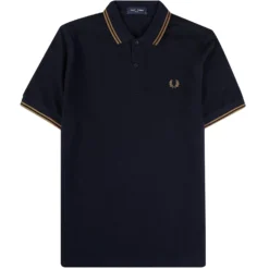 Fred Perry M3600 Twin Tipped Polo Shirt - Navy