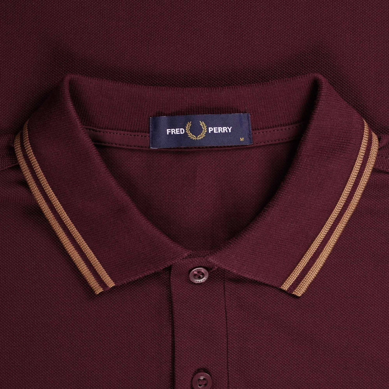 Fred Perry M3600 Twin Tipped Polo Shirt - Oxblood 2 Fred Perry M3600 Twin Tipped Polo Shirt - Oxblood - Image 2