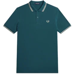 Fred Perry M3600 Twin Tipped Polo Shirt - Petrol Blue
