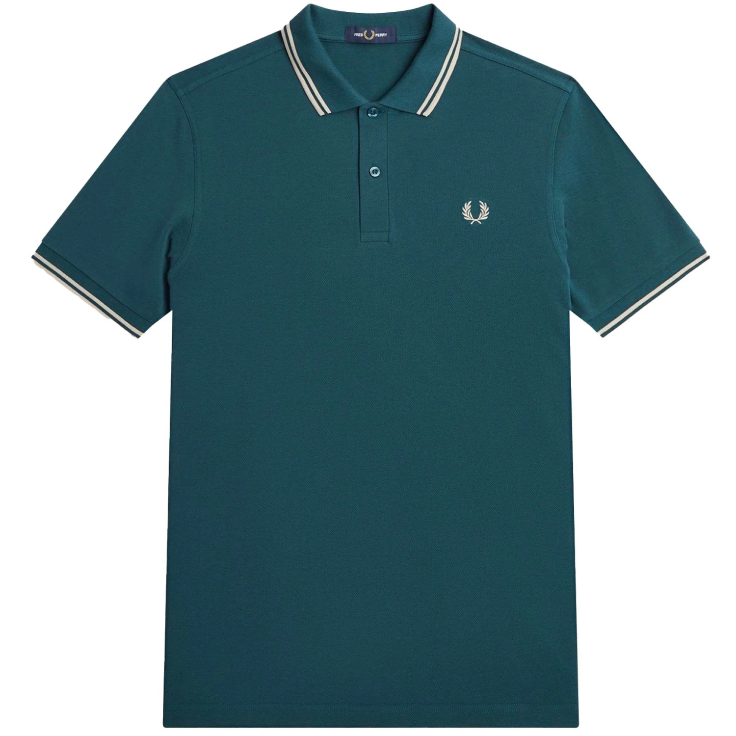 Fred Perry M3600 Twin Tipped Polo Shirt - Petrol Blue 1 Fred Perry M3600 Twin Tipped Polo Shirt - Petrol Blue