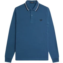 Fred Perry M3636 Long Sleeve Polo Shirt - Midnight Blue