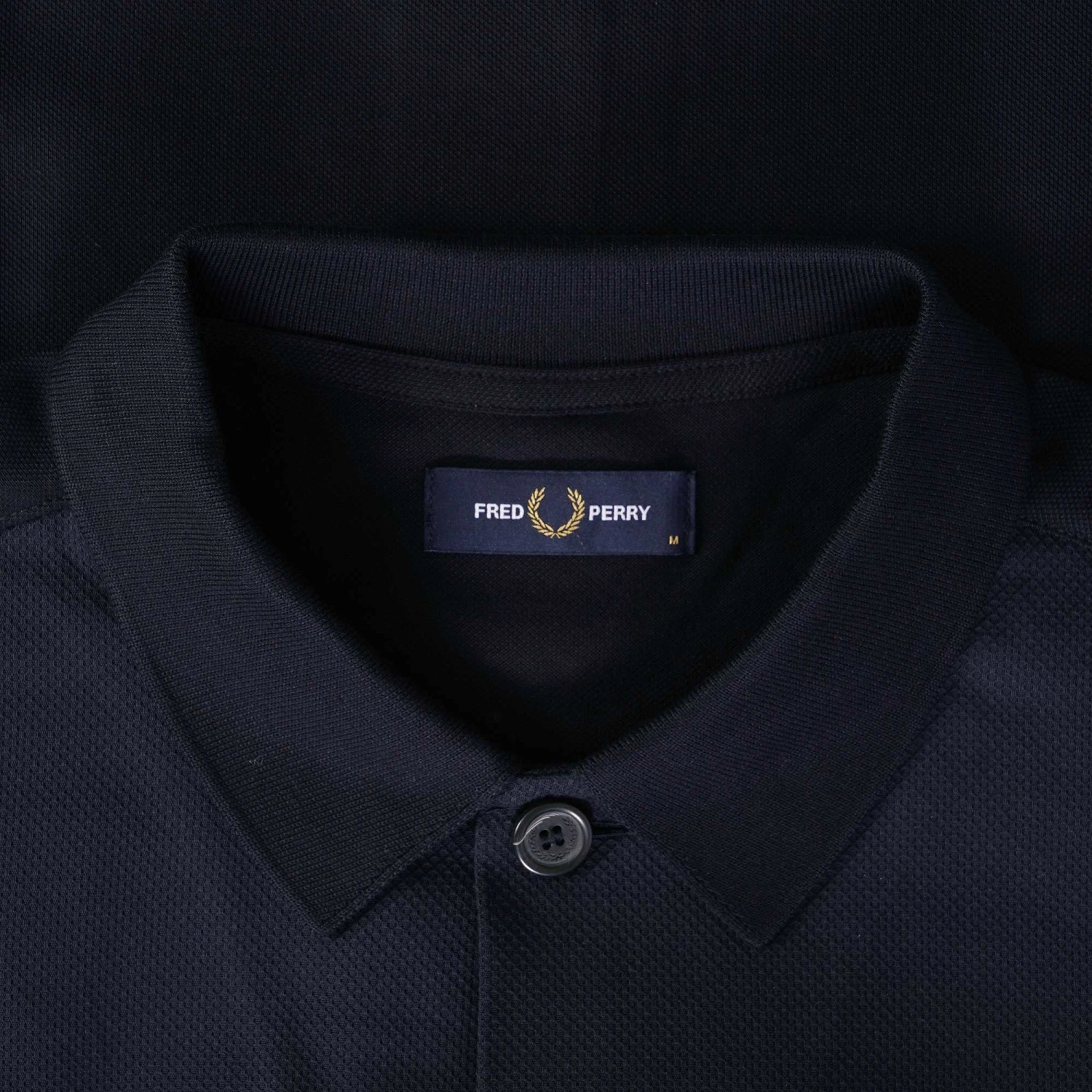 Fred Perry M5 Pique Panel Long Sleeved Shirt - Navy 2 Fred Perry M5 Pique Panel Long Sleeved Shirt - Navy - Image 2