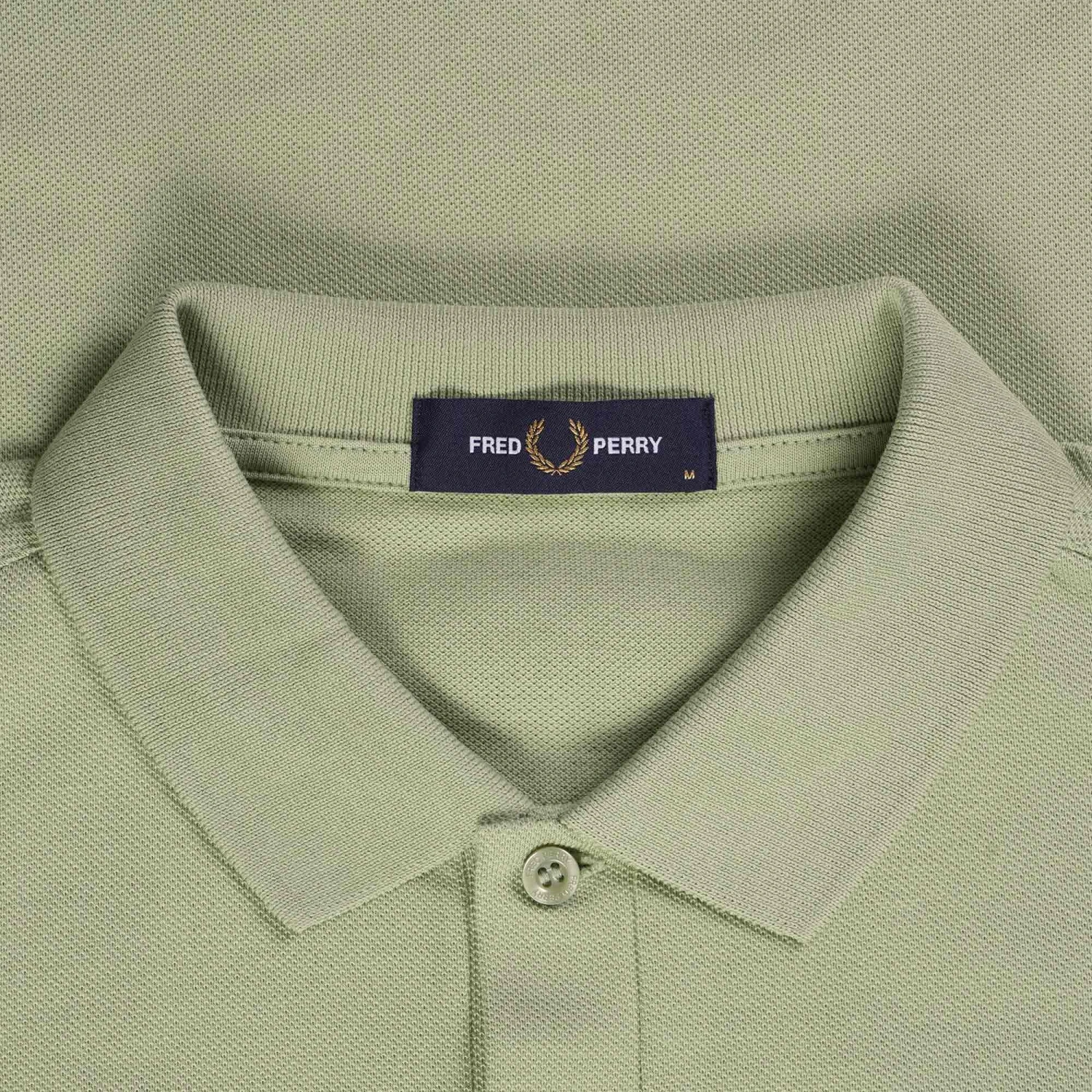Fred Perry M6000 Plain Polo Shirt - Seagrass 2 Fred Perry M6000 Plain Polo Shirt - Seagrass - Image 2