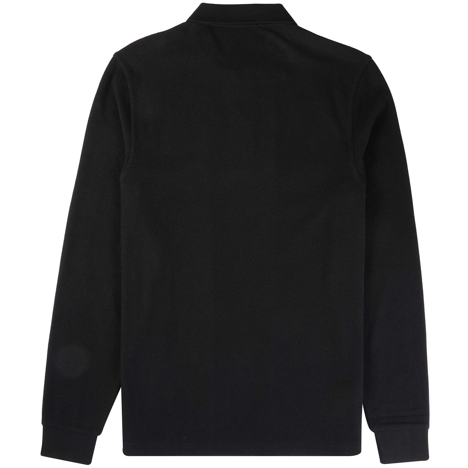 Fred Perry Panelled Long Sleeve Polo Shirt - Black 4 Fred Perry Panelled Long Sleeve Polo Shirt - Black - Image 4