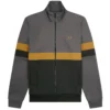 Fred Perry Panelled Track Jacket - Gunmetal Grey