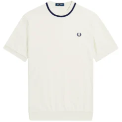 Fred Perry Reissues Crew Neck Piqué T-Shirt - Ecru