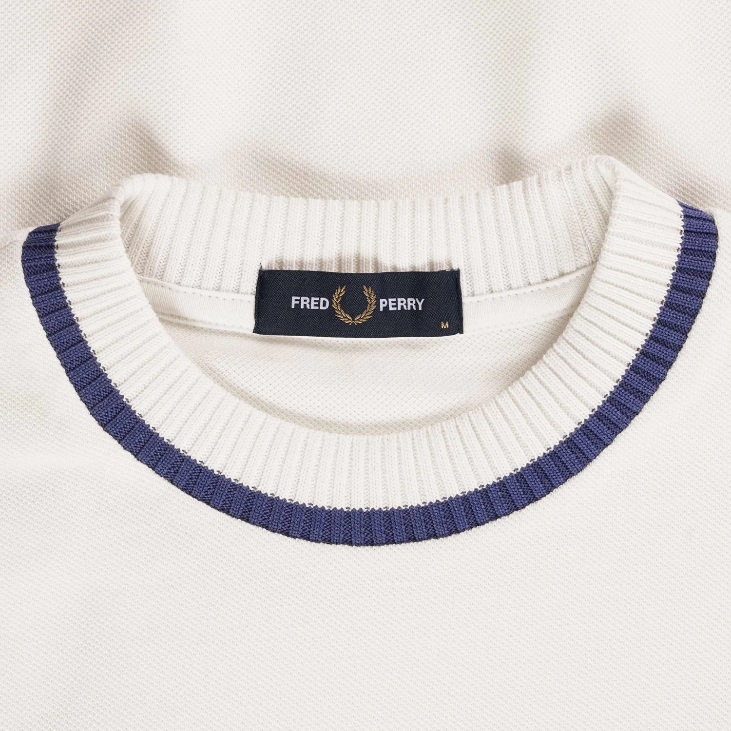 Fred Perry Reissues Crew Neck Piqué T-Shirt - Ecru 2 Fred Perry Reissues Crew Neck Piqué T-Shirt - Ecru - Image 2