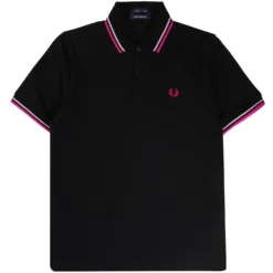 Fred Perry Reissues M12 Twin Tipped Polo Shirt - Black/Indi