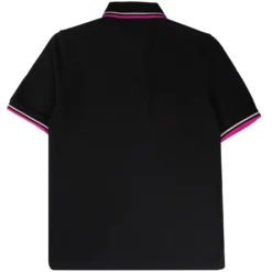 Fred Perry Reissues M12 Twin Tipped Polo Shirt - Black/Indi -Lacoste Cloth Shop fred perry reissues m12 twin tipped polo shirt black indi p58893 861504 image