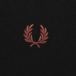 Fred Perry Reissues M12 Twin Tipped Polo Shirt - Black & Oatmeal -Lacoste Cloth Shop fred perry reissues m12 twin tipped polo shirt black oatmeal p59469 877379 image