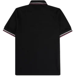 Fred Perry Reissues M12 Twin Tipped Polo Shirt - Black -Lacoste Cloth Shop fred perry reissues m12 twin tipped polo shirt black p59470 877466 image