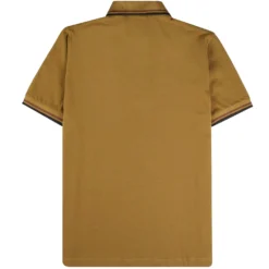 Fred Perry Reissues M12 Twin Tipped Polo Shirt - Dark Caramel -Lacoste Cloth Shop fred perry reissues m12 twin tipped polo shirt dark caramel p59468 877494 image