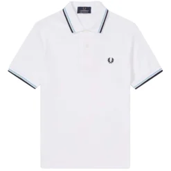 Fred Perry Reissues M12 Twin Tipped Polo - White