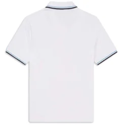 Fred Perry Reissues M12 Twin Tipped Polo - White -Lacoste Cloth Shop fred perry reissues m12 twin tipped polo white p49794 890743 image