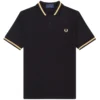 Fred Perry Reissues M2 Single Tipped Polo - Black/Champagne