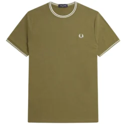 Fred Perry Ringer T-Shirt - Shaded Stone