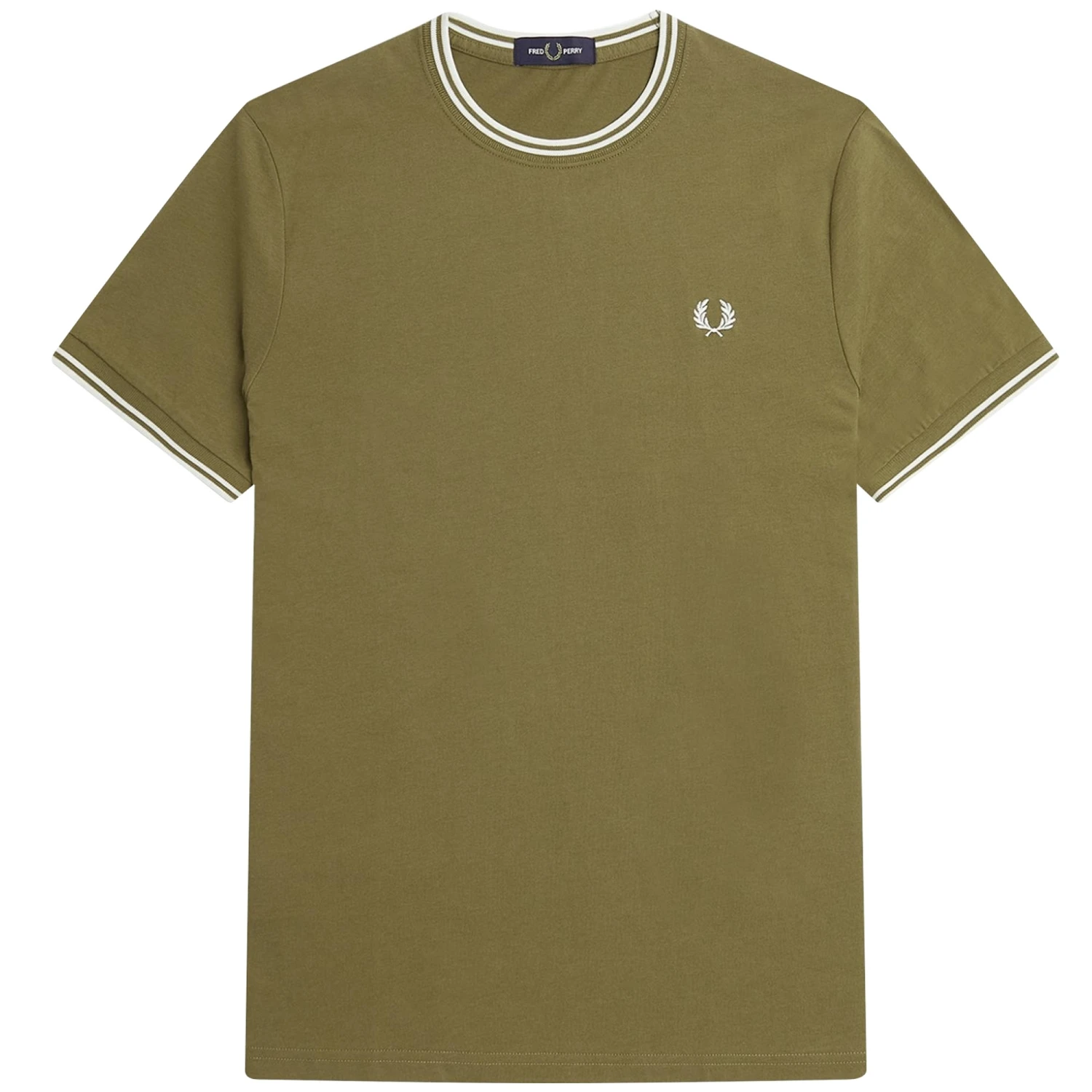 Fred Perry Ringer T-Shirt - Shaded Stone 1 Fred Perry Ringer T-Shirt - Shaded Stone