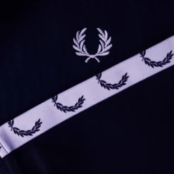 Fred Perry Taped Track Jacket - Carbon Blue -Lacoste Cloth Shop fred perry taped track jacket carbon blue p55218 774843 image