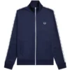 Fred Perry Taped Track Jacket - Carbon Blue