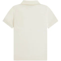 Fred Perry Textured Zip Neck Polo Shirt - Ecru -Lacoste Cloth Shop fred perry textured zip neck polo shirt ecru p60588 892892 image