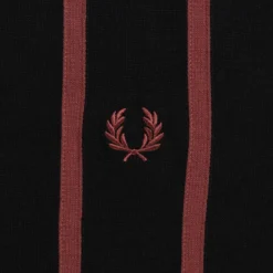 Fred Perry Vertical Stripe Knitted Shirt - Black 6 Fred Perry Vertical Stripe Knitted Shirt - Black -Lacoste Cloth Shop fred perry vertical stripe knitted shirt black p60981 903834 image