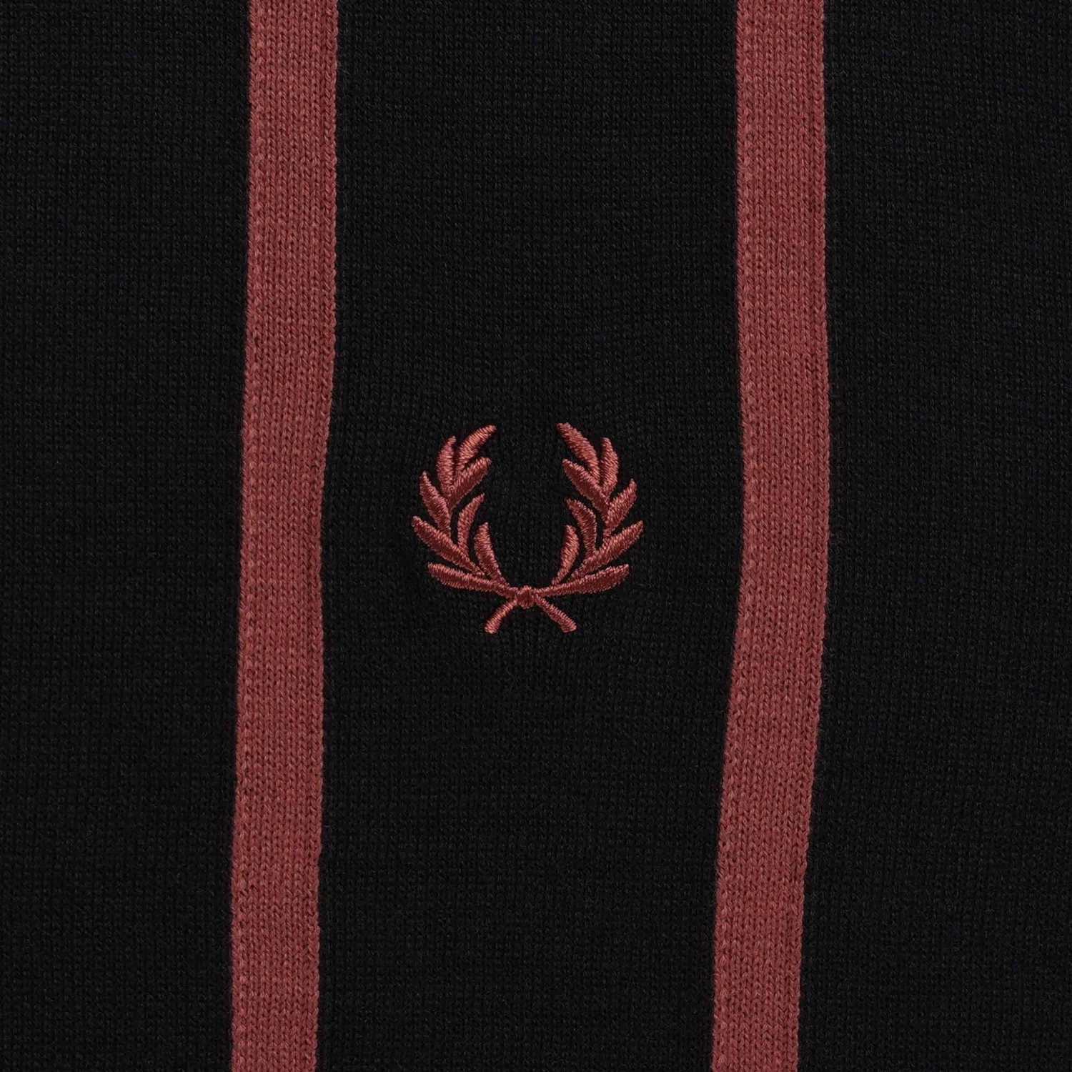 Fred Perry Vertical Stripe Knitted Shirt - Black 3 Fred Perry Vertical Stripe Knitted Shirt - Black - Image 3