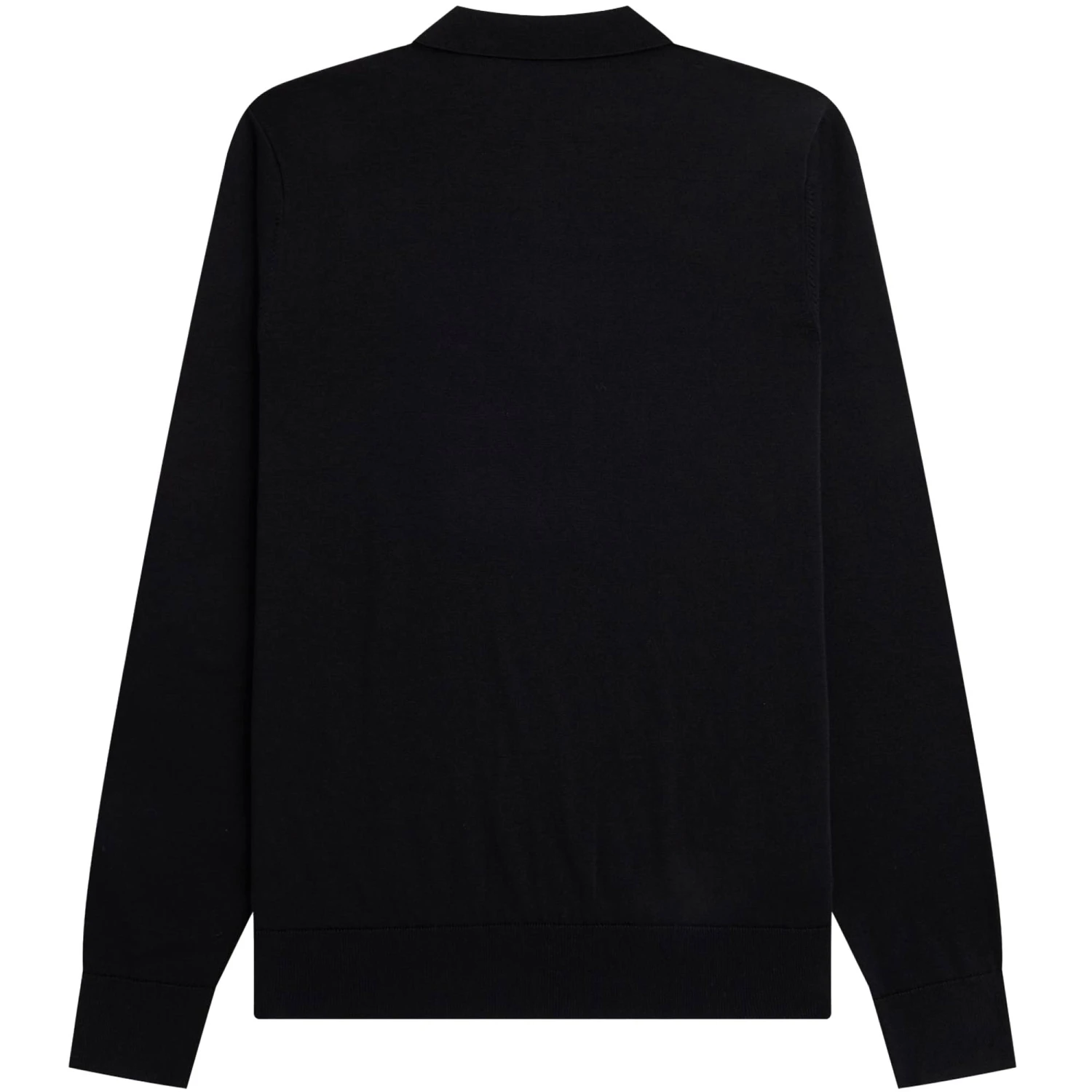 Fred Perry Vertical Stripe Knitted Shirt - Black 4 Fred Perry Vertical Stripe Knitted Shirt - Black - Image 4