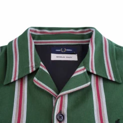 Vertical Stripe Shirt - Kelp Green -Lacoste Cloth Shop fred perry x nicholas daley vertical stripe shirt kelp green p54362 746711 image