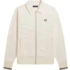 Fred Perry Zip Through Sweatshirt - Ecru