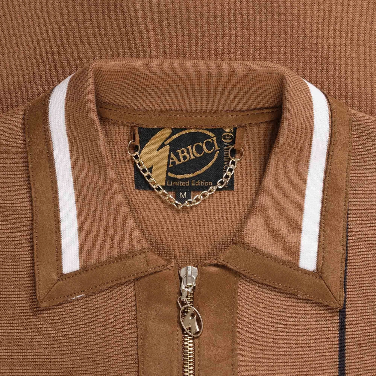 Gabicci Vintage 1973 50th Anniversary Robyn Zip Up Polo Shirt - Honeycomb 2 Gabicci Vintage 1973 50th Anniversary Robyn Zip Up Polo Shirt - Honeycomb - Image 2