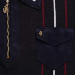 Gabicci Vintage 1973 50th Anniversary Robyn Zip Up Polo Shirt - Navy -Lacoste Cloth Shop gabicci vintage 1973 50th anniversary robyn zip up polo shirt navy p58725 856871 image