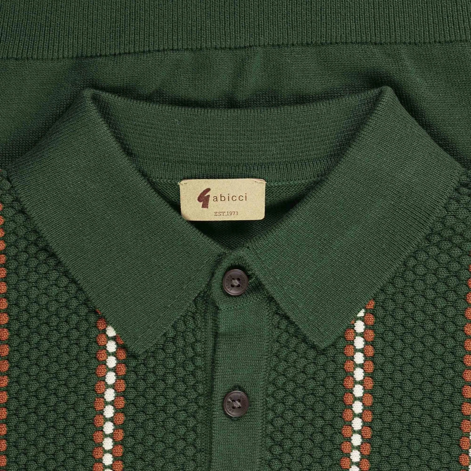 Gabicci Vintage 1973 Fresco Polo Shirt - Forest 2 Gabicci Vintage 1973 Fresco Polo Shirt - Forest - Image 2