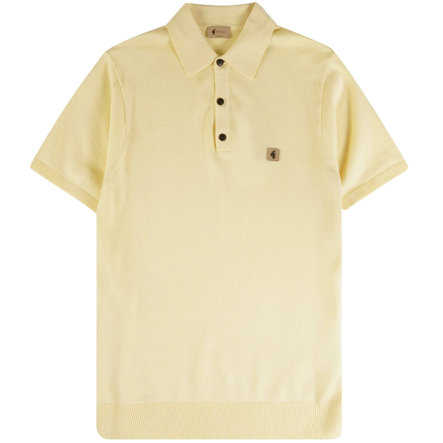 Gabicci Vintage 1973 Jackson Polo Shirt - Butter 1 Gabicci Vintage 1973 Jackson Polo Shirt - Butter