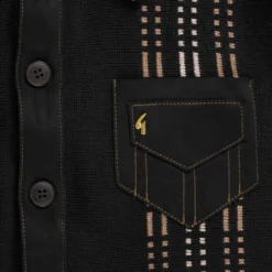 Gabicci Vintage 1973 Jimmy Shirt - Black -Lacoste Cloth Shop gabicci vintage 1973 jimmy shirt black p58684 856971 image